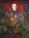 Japan: Emperor Uda, 59th ruler of Japan (notionally r. 887-897). Detail from a painting on silk, Ninna Ji Temple, Kyoto, 15th century